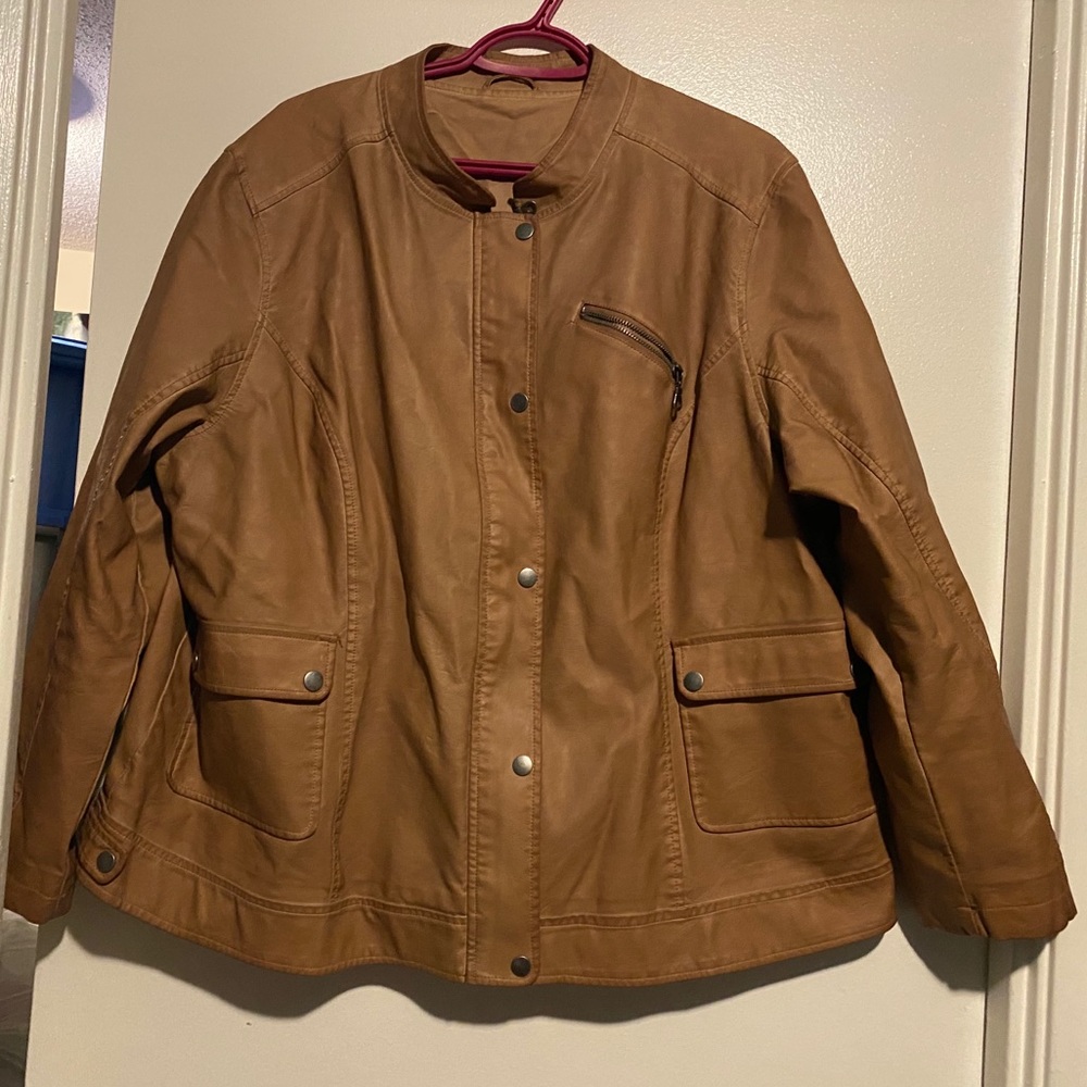 BNWT PENNINGTONS BROWN FAUX LEATHER BOMBER